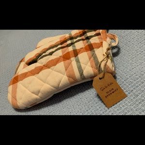 Ser la table Oven mitt set , plaid NWT